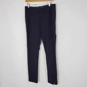 Athleta Black Slim Fit Flat Front Casual Pants Women's Size 12T Tall